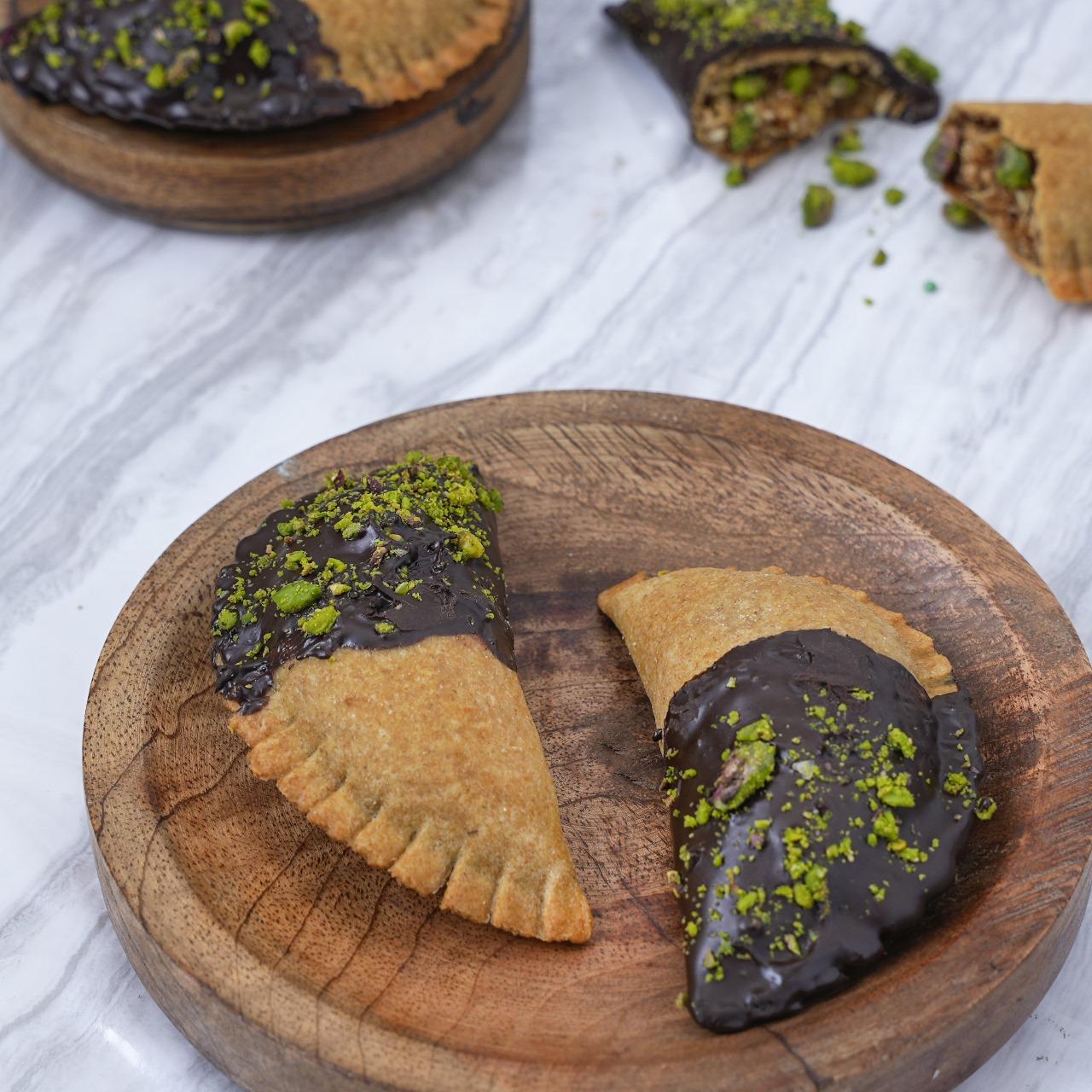 Chocolate Gujiya (Karamele’s Gluten-Free, Plant-Based Gujiyas)