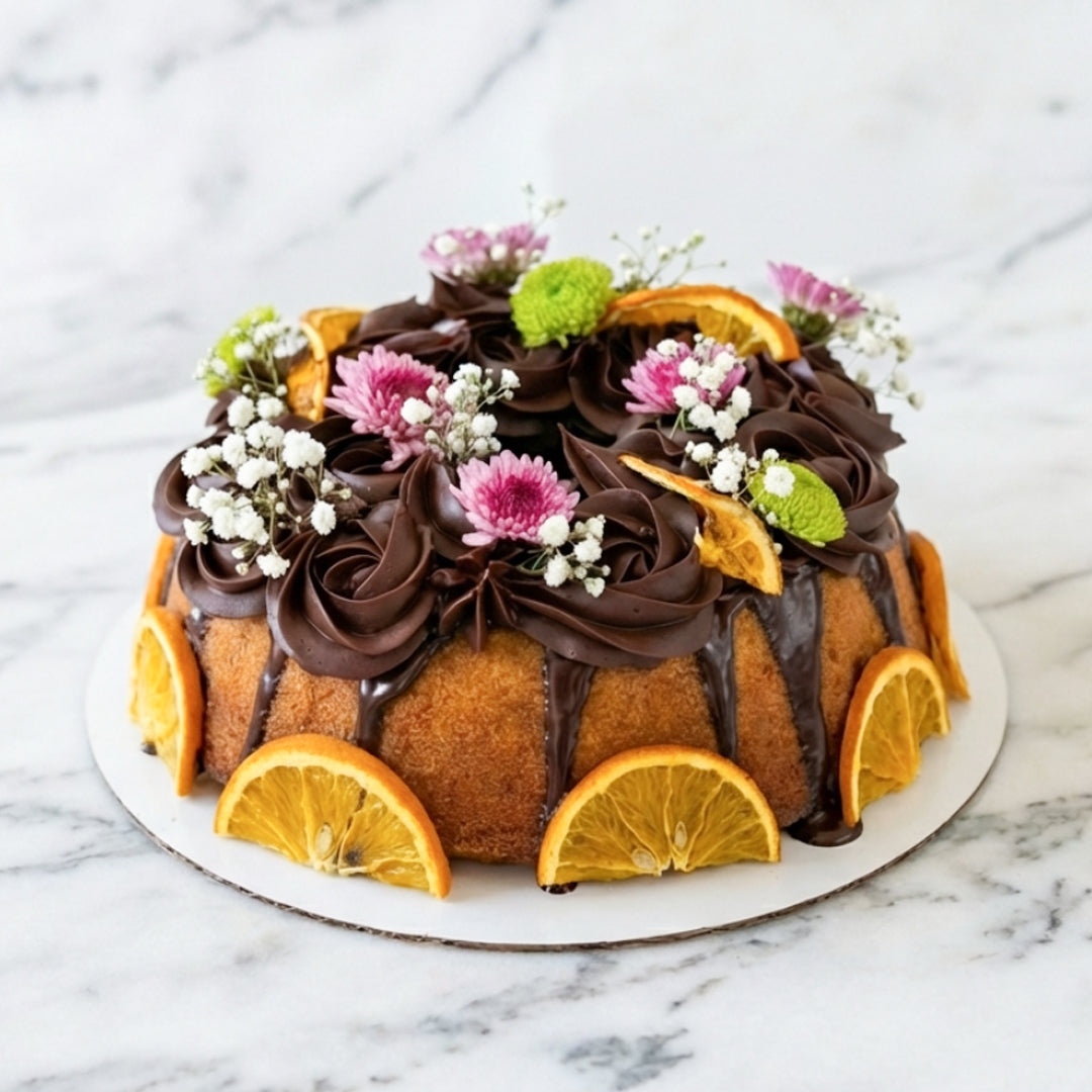 Orange Chocolate Truffle Cake