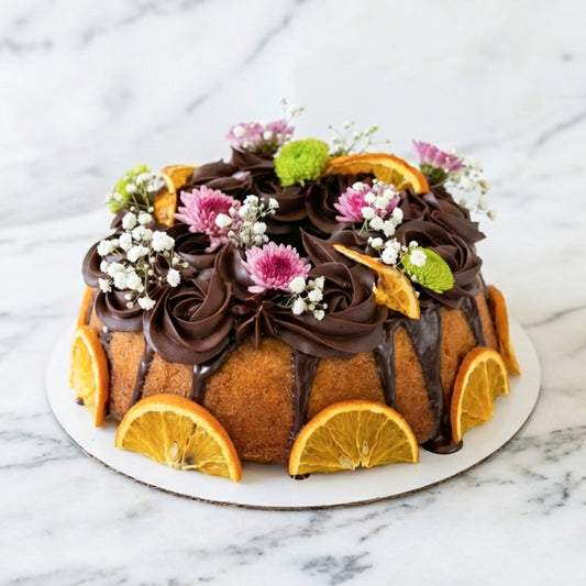 Diabetic Orange Chocolate Truffle Cake