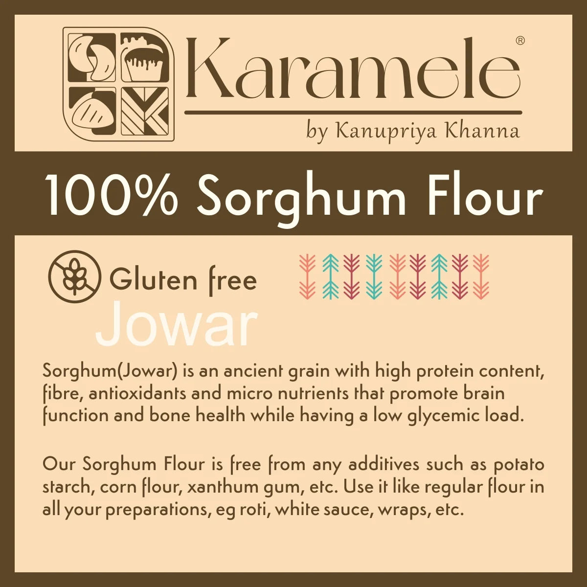 100% Sorghum (Jowar) flour (Gluten free) - 1 Kg Pack