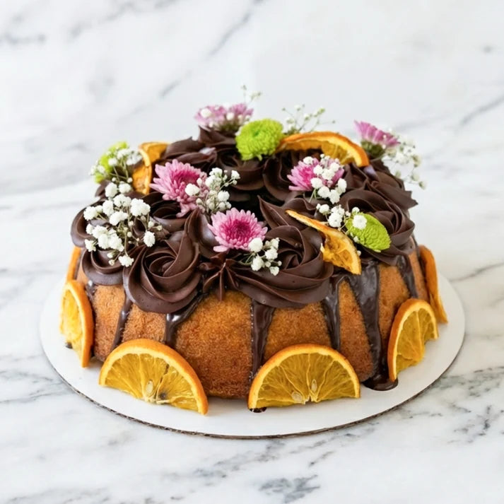 Orange Chocolate Truffle Cake