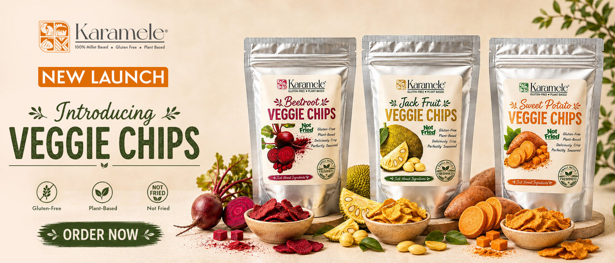 New launch: Karamele Veggie Chips, gluten free and plant based